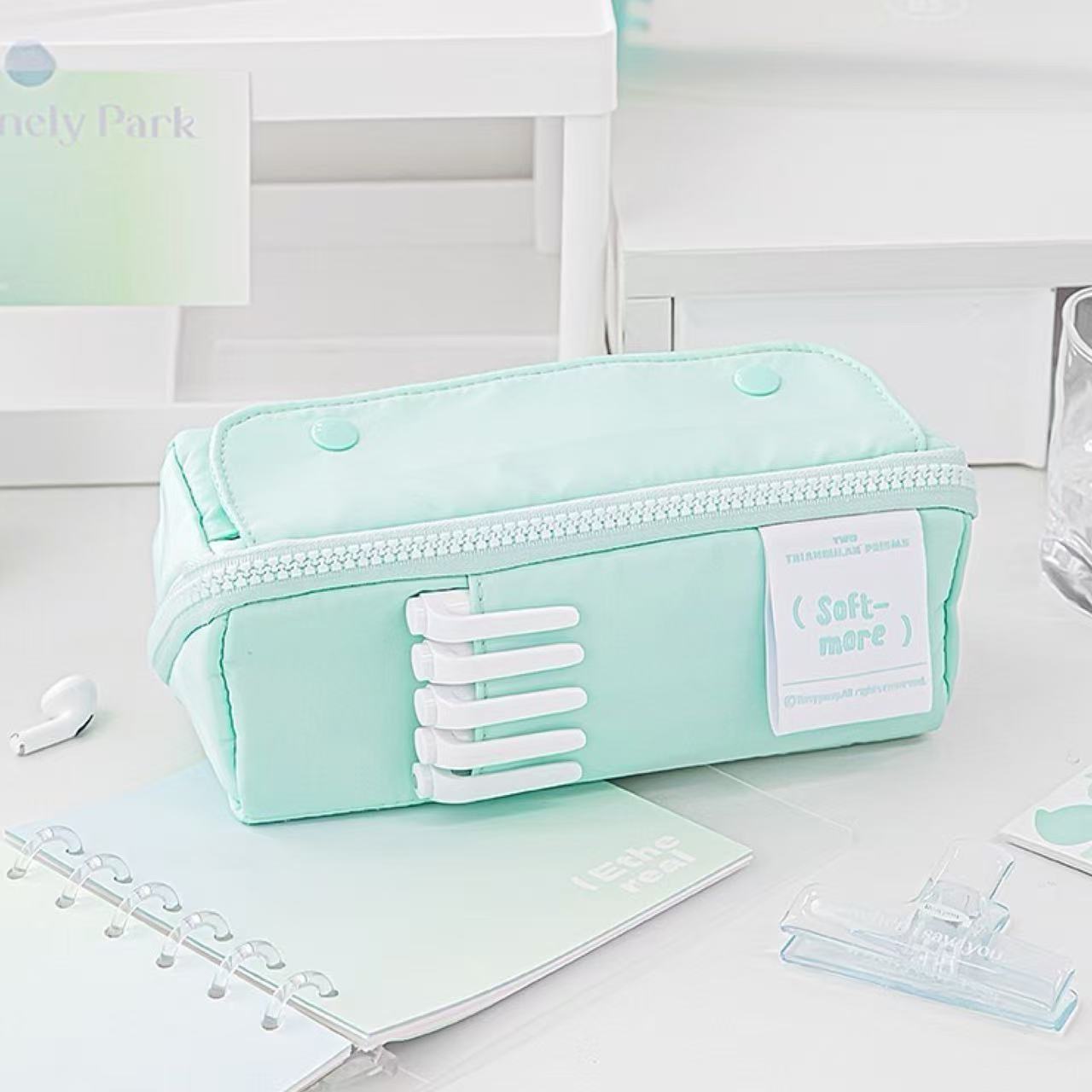 Rosyposy Prism Pencil Case 80*80*200mm - Mint