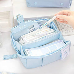 Rosyposy Prism Series Large Capacity Pencil Case – Blue