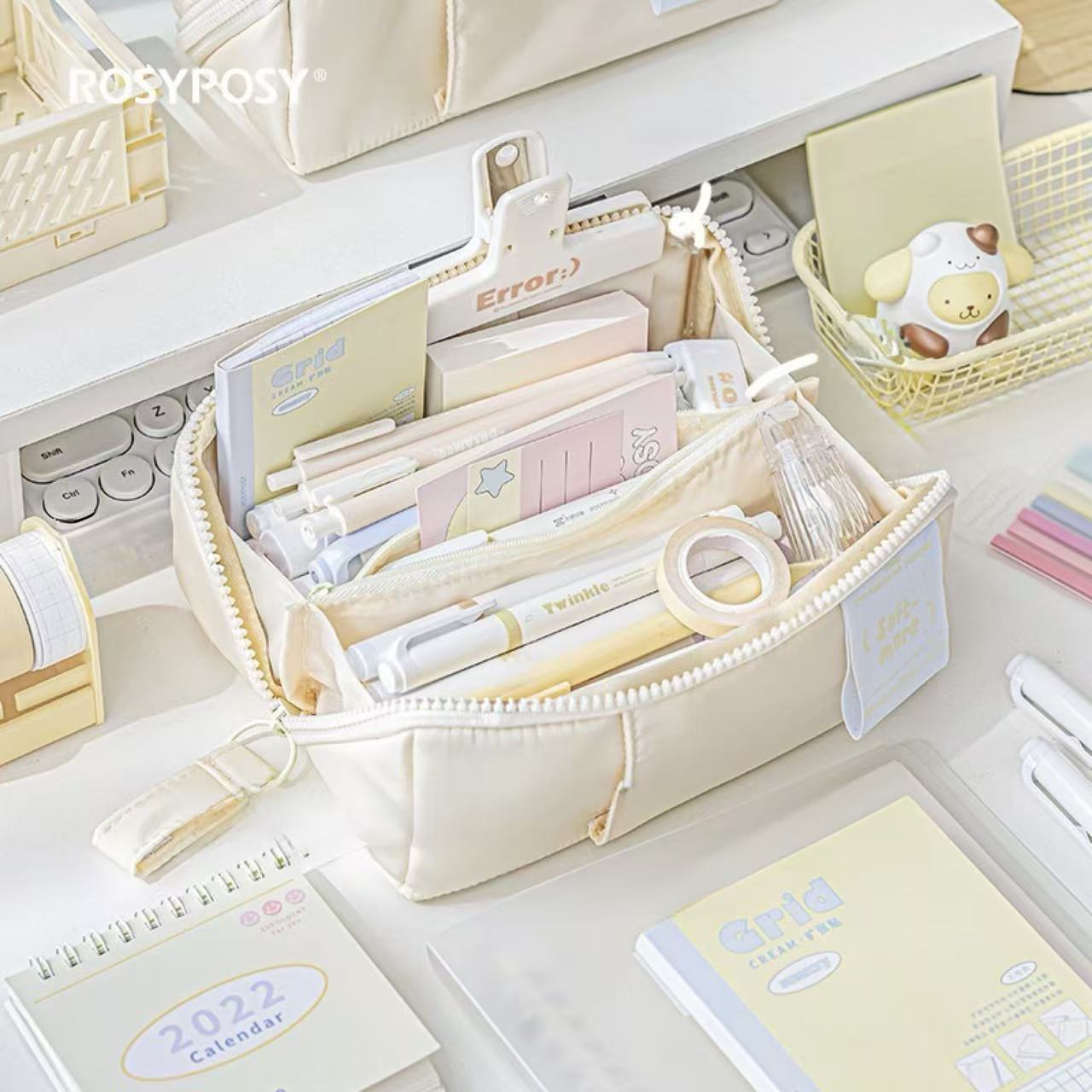Rosyposy Prism Series Large Capacity Pencil Case – Butter