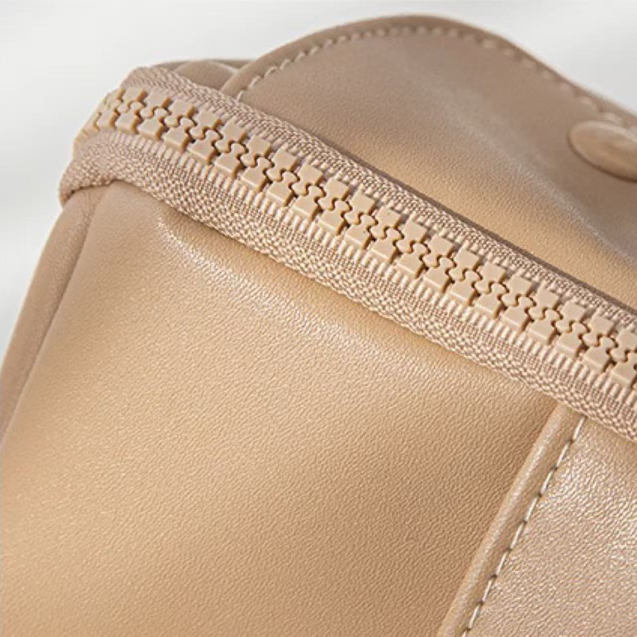 Rosyposy Prism Series PU Leather Large Capacity Pencil Case – Latte