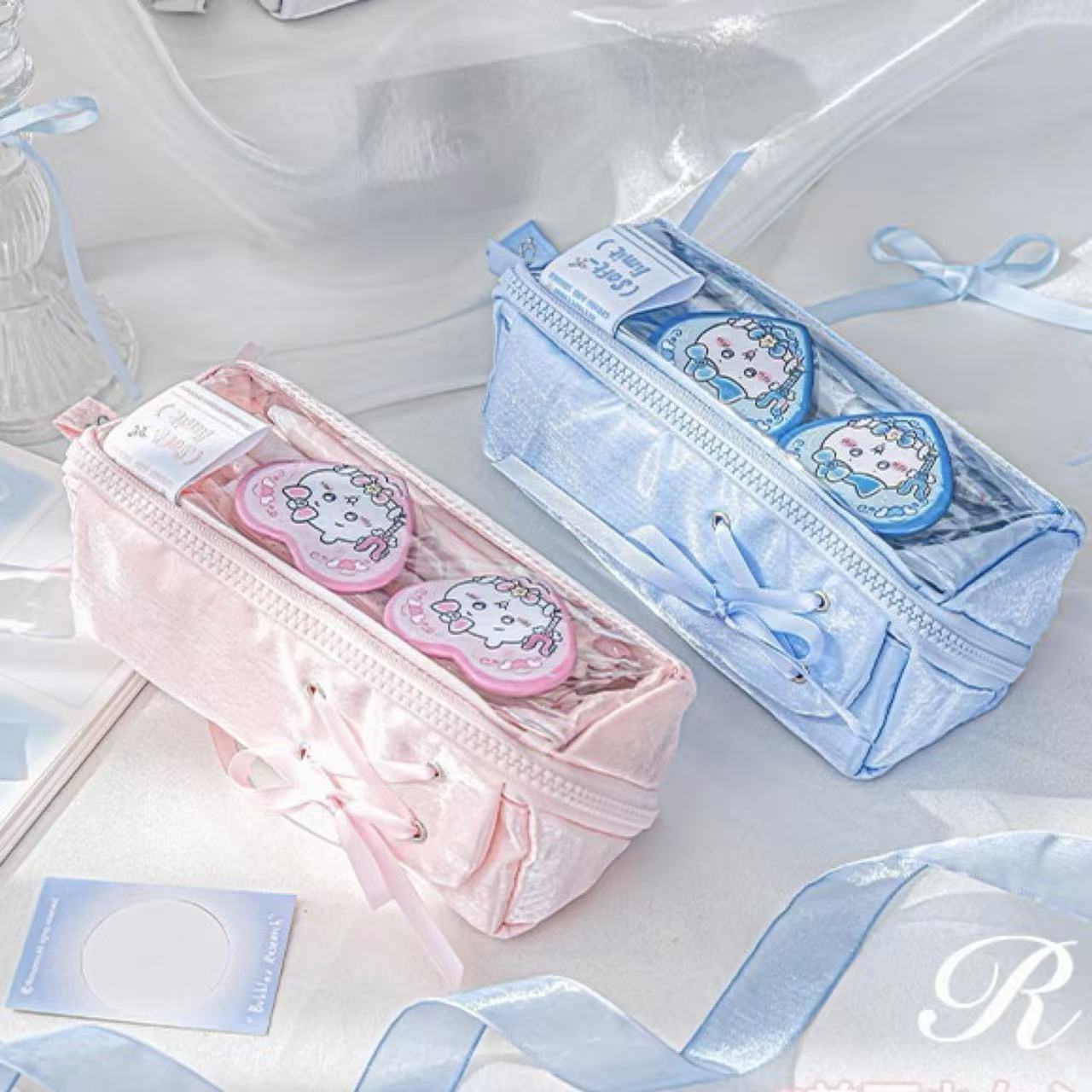 Rosyposy Prism Ballet Series Gloss Satin Pencil Case – Blue