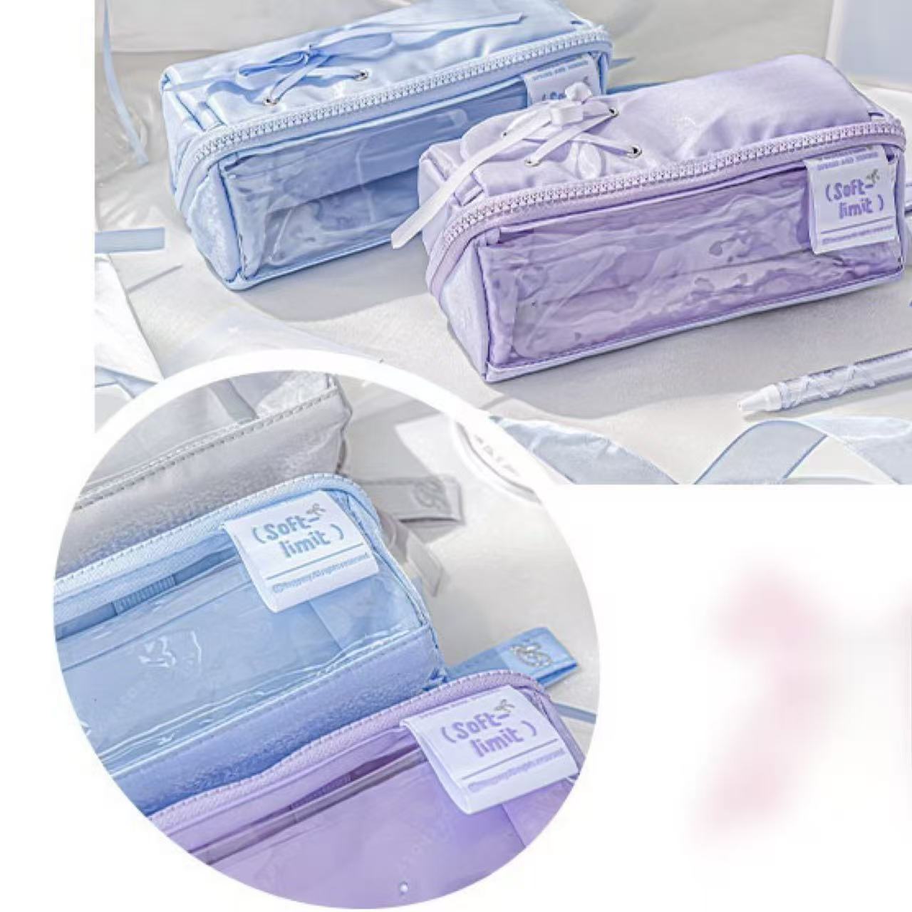 Rosyposy Prism Ballet Series Gloss Satin Pencil Case – Blue