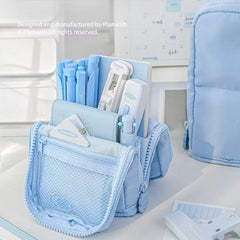 Planwith Foldable Stand Pencil Case – Blue
