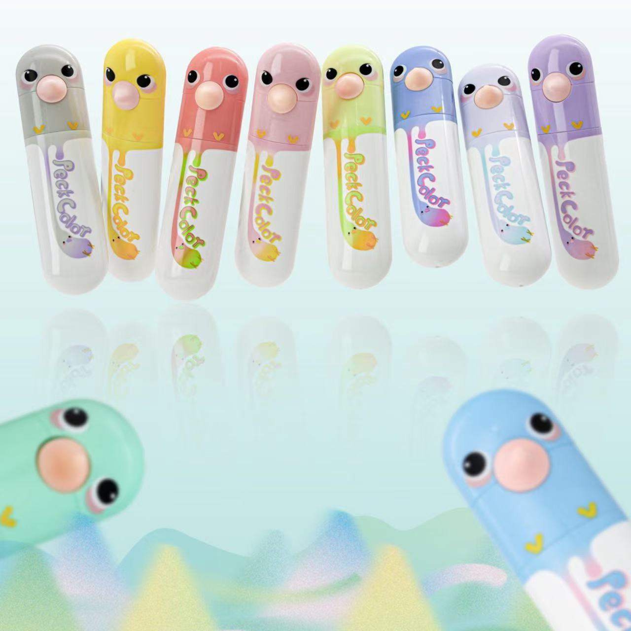 Parrot Squishy Beak Highlighter Set 4 Colours