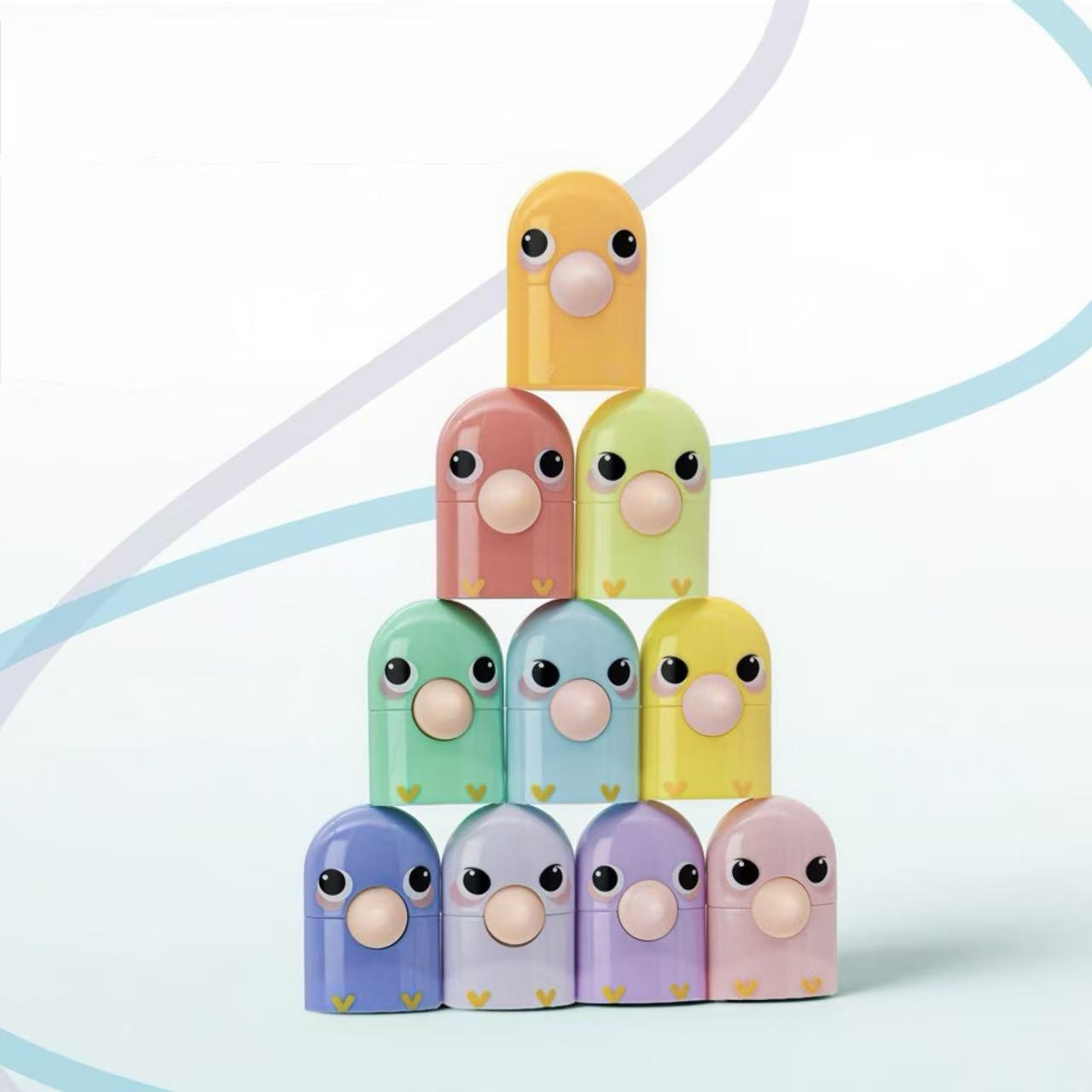 Parrot Squishy Beak Highlighter Set 4 Colours