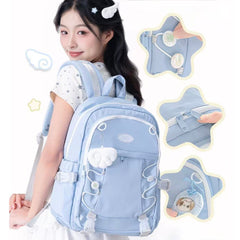 RosyPosy WingWing Series Backpack with Keychain – Blue
