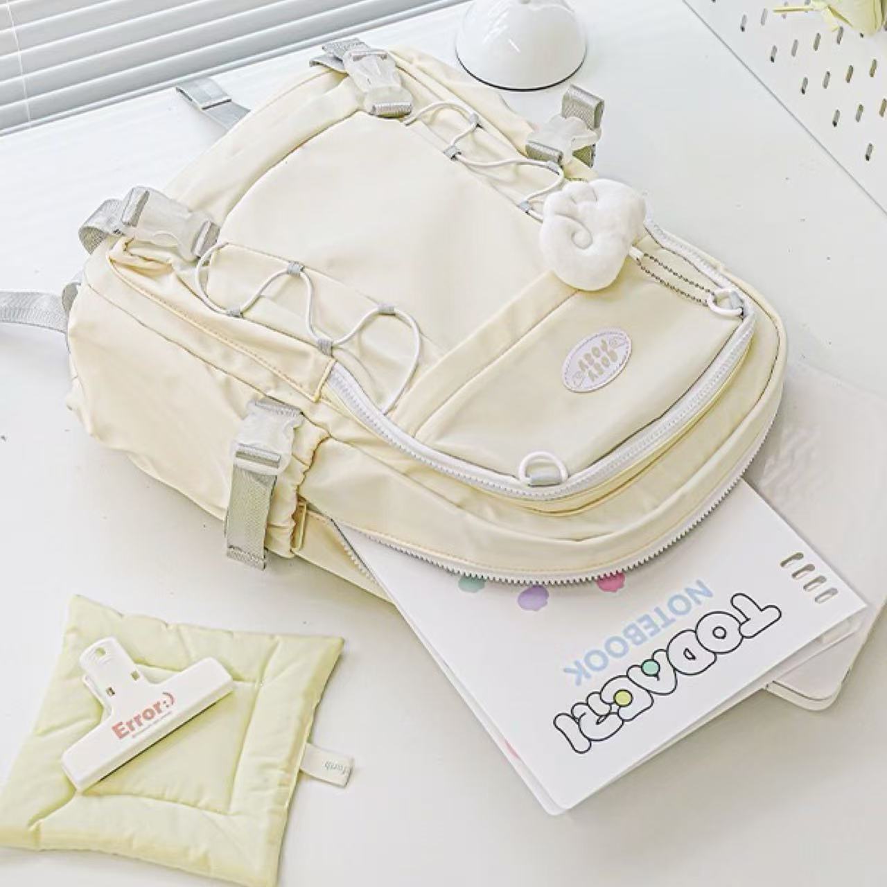RosyPosy WingWing Series Backpack with Keychain – Cheese