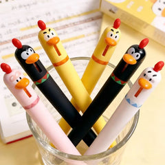 DOMI Chick Head Quick-Dry Ink Gel Pen 0.5mm Black Ink Assorted