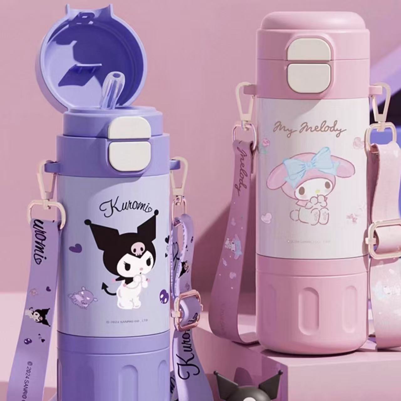 Sanrio Insulated Stainless Steel Water Bottle 480ml - Kuromi