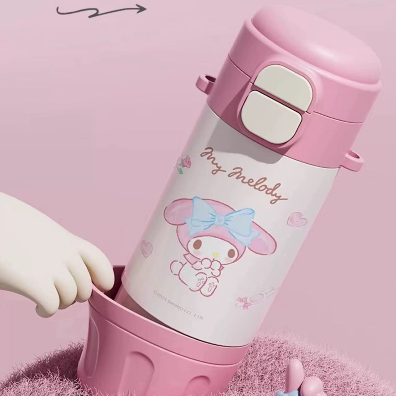 Sanrio Insulated Stainless Steel Water Bottle 480ml - My Melody