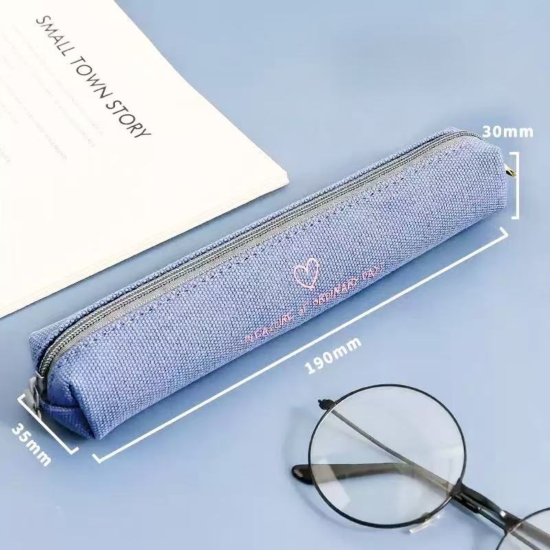 Slim Canvas Pencil Case