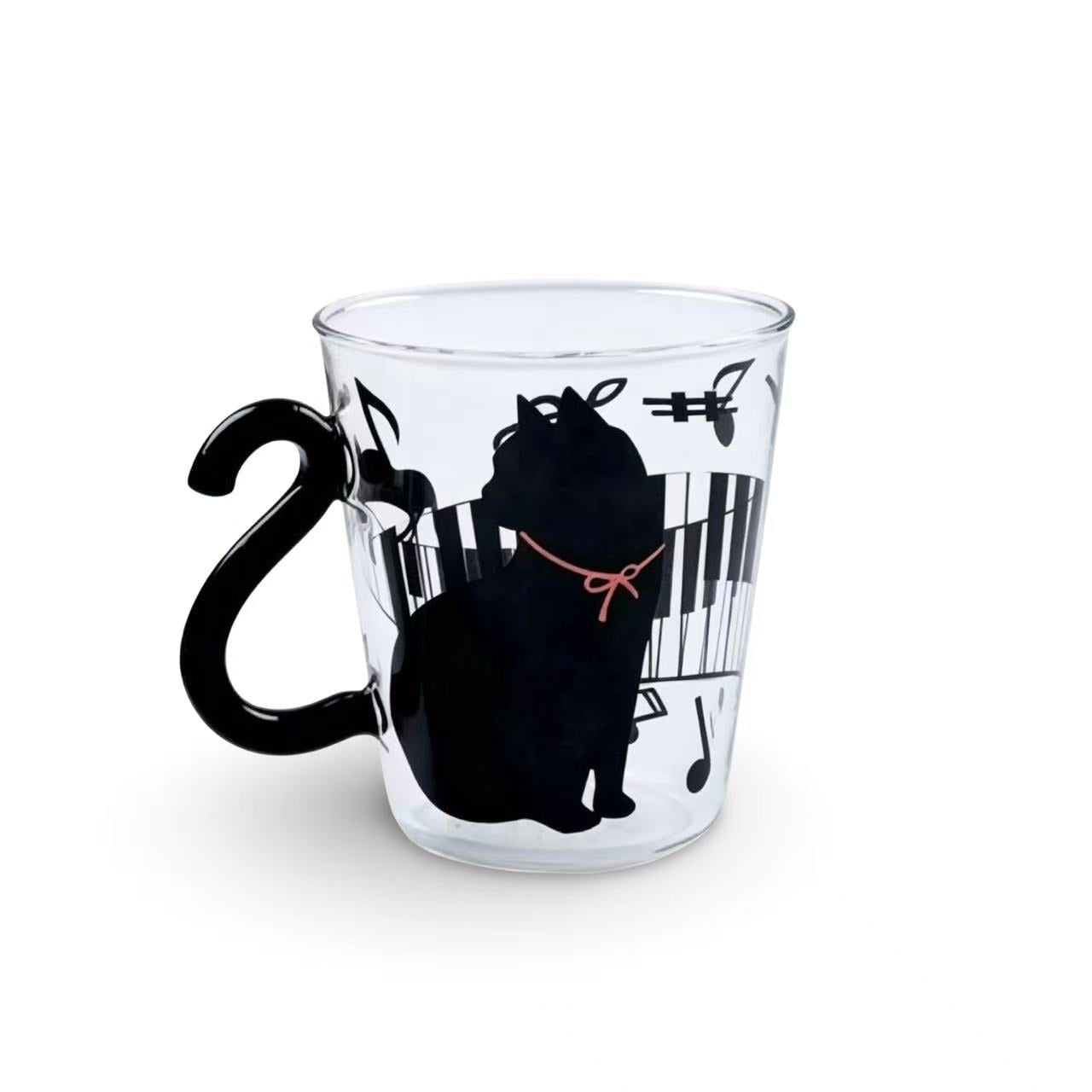 Musical Cat Glass Mug 300ml