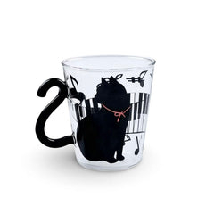 Musical Cat Glass Mug 300ml