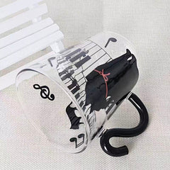 Musical Cat Glass Mug 300ml