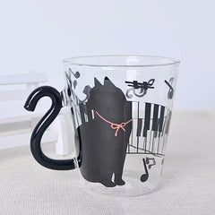 Musical Cat Glass Mug 300ml