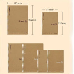 Campus Kraft Cover Soft Ring Notebook B5 5mm Grid 40 Sheets