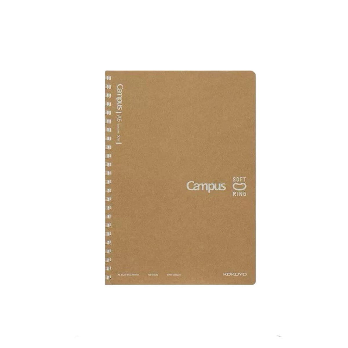 Campus Kraft Cover Soft Ring Notebook A5 5mm Grid Rule 50 Sheets