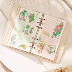Handmade Fabric Floral A6 Ring Binder Notebook Blank 90 Sheets