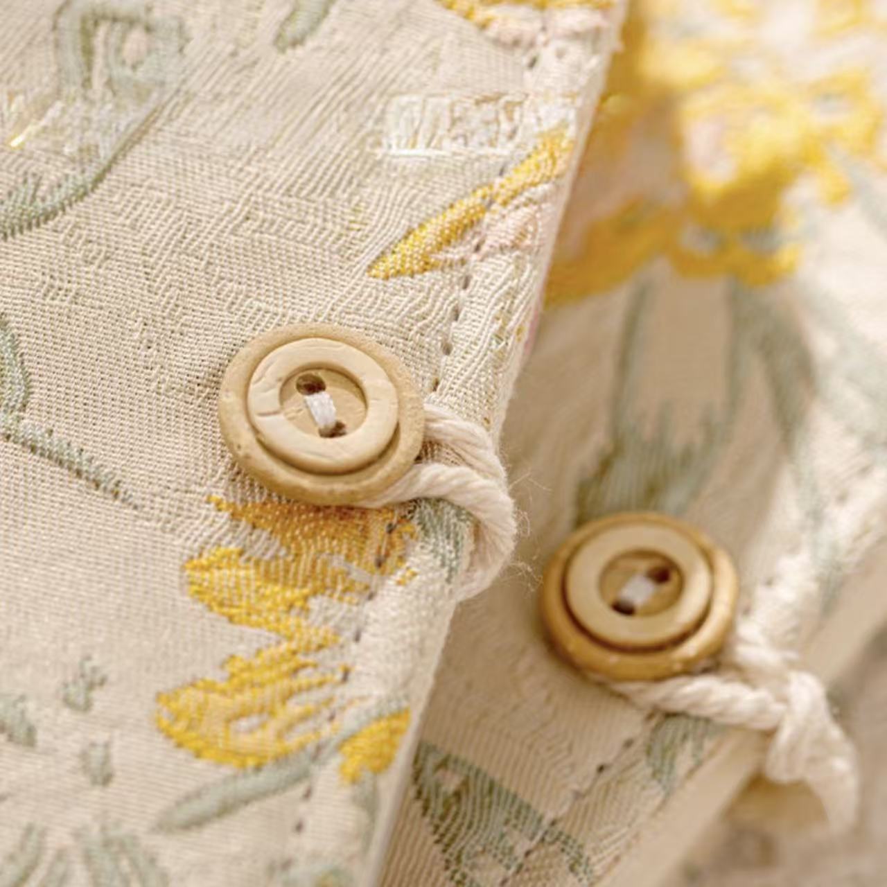 Handmade Fabric Floral A6 Ring Binder Notebook Blank 90 Sheets