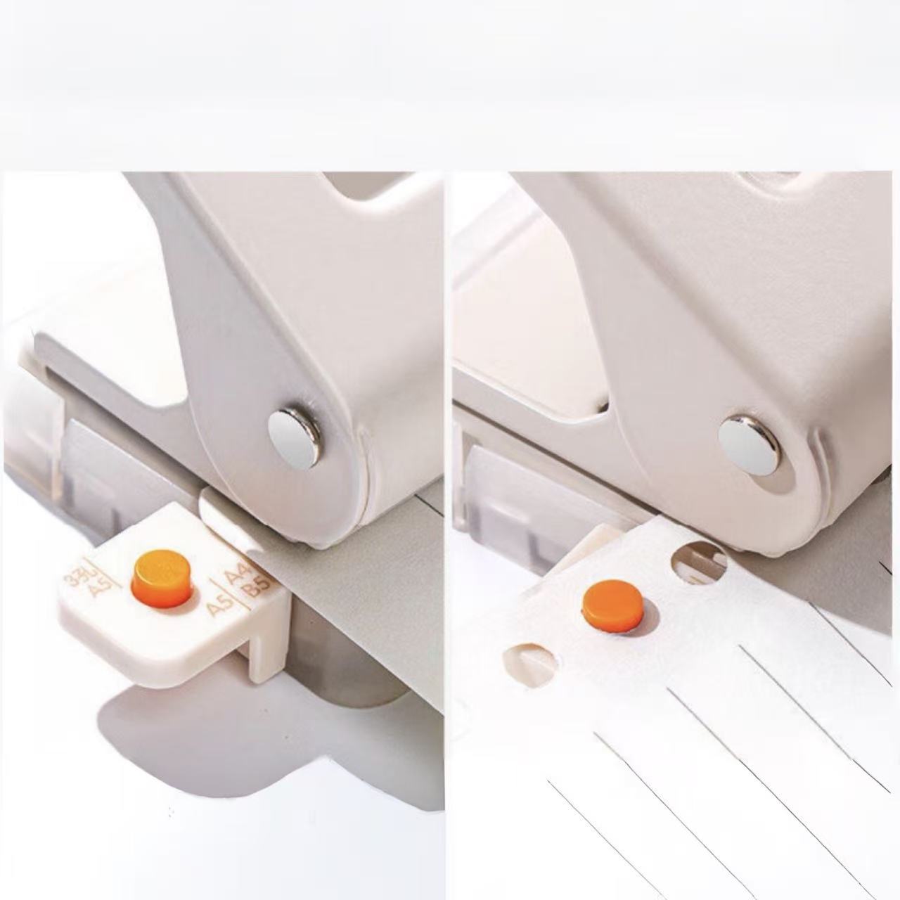 Adjustable Cream Colour 3/6 Hole Punch