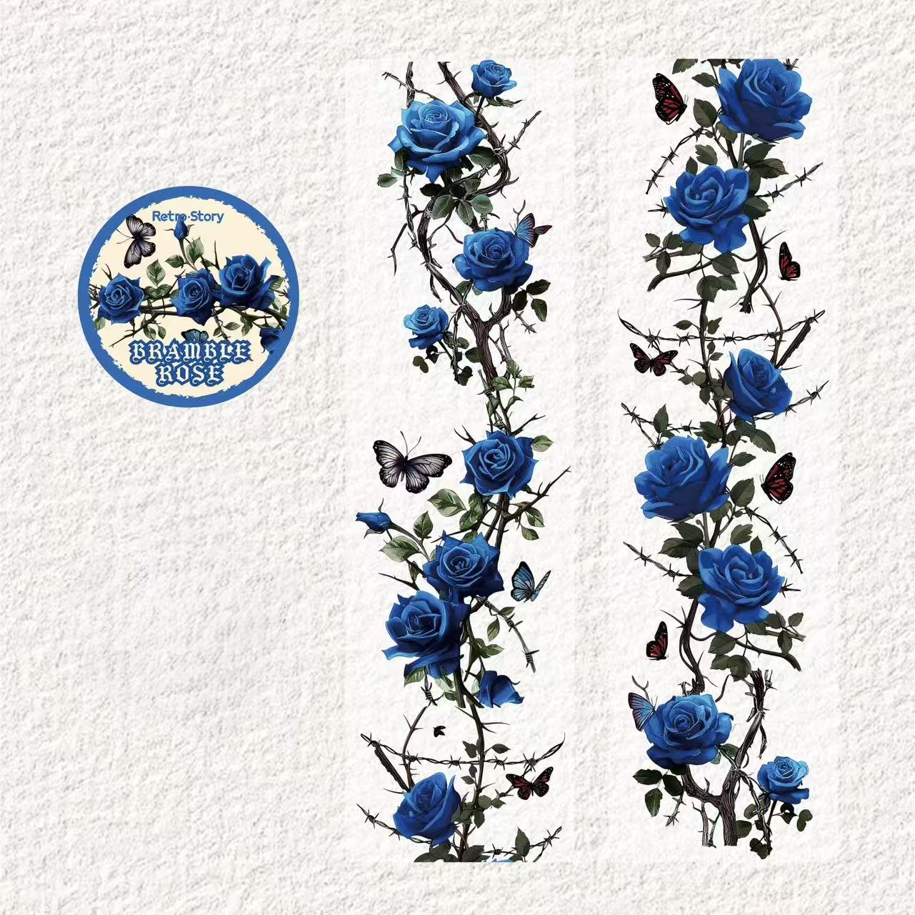 Thorn Rose PET Waterproof Decorative Tape 5cm × 2m