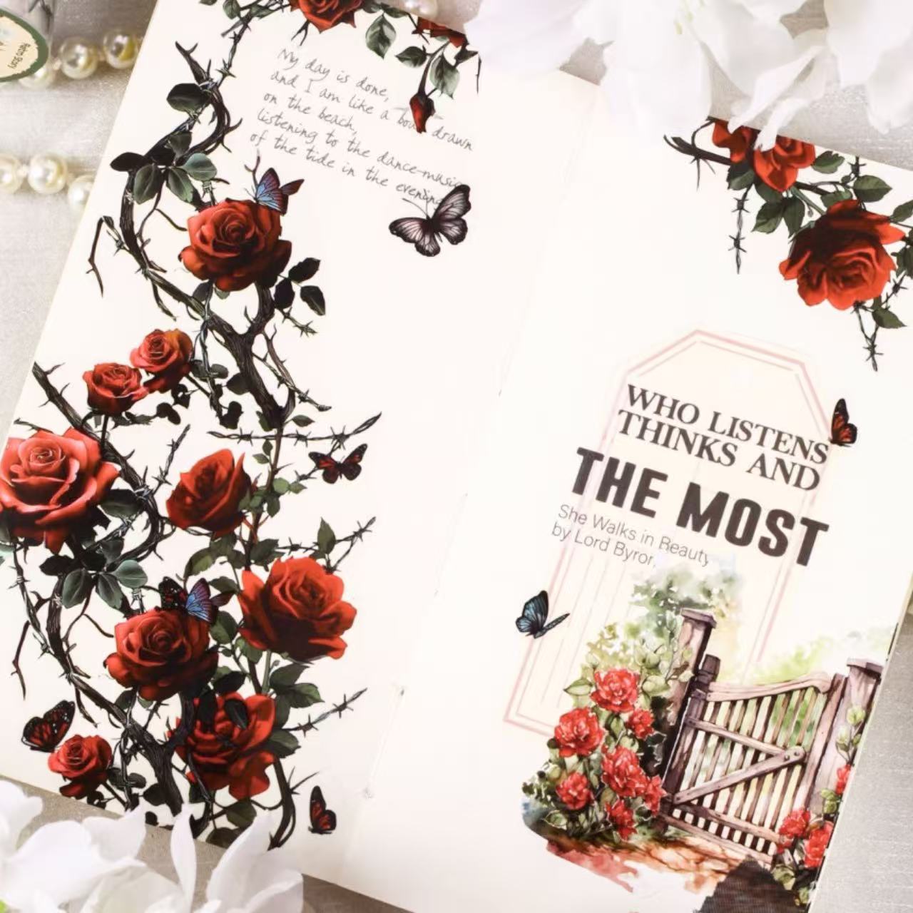 Thorn Rose PET Waterproof Decorative Tape 5cm × 2m