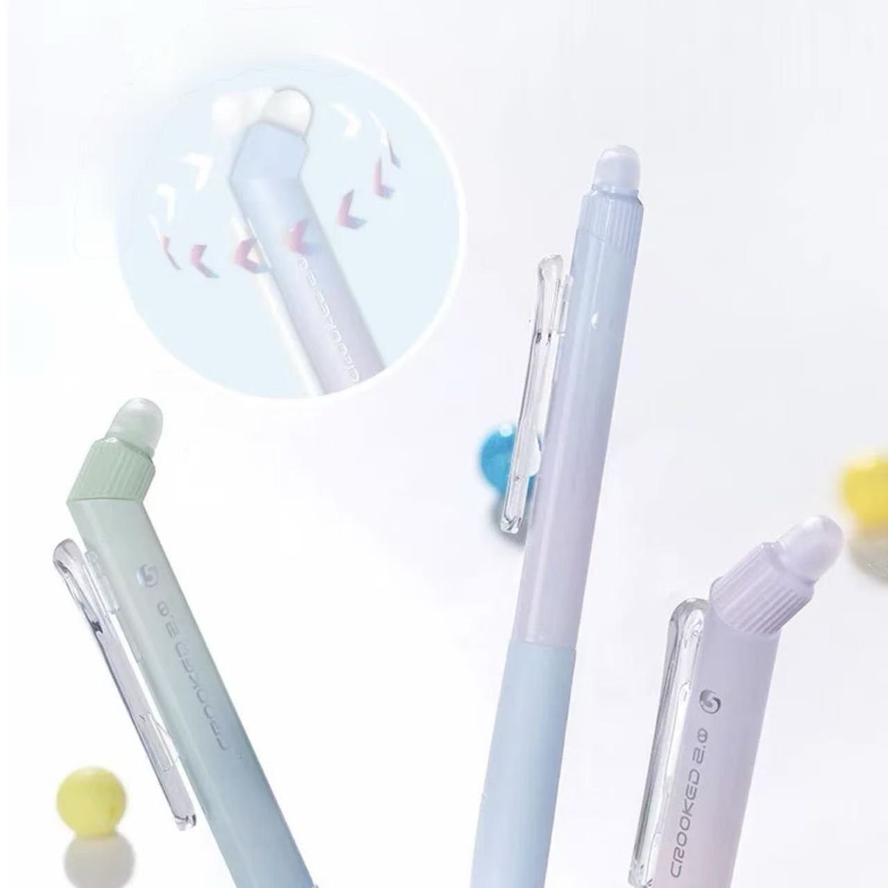 360° Rotating Erasable Pen 0.5mm Black Ink Assorted