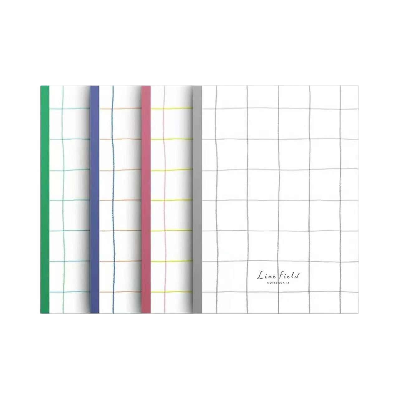 Campus Line Field A5 5mm Square Notebook 40 Sheets Assorted