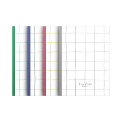 Campus Line Field A5 5mm Square Notebook 40 Sheets Assorted