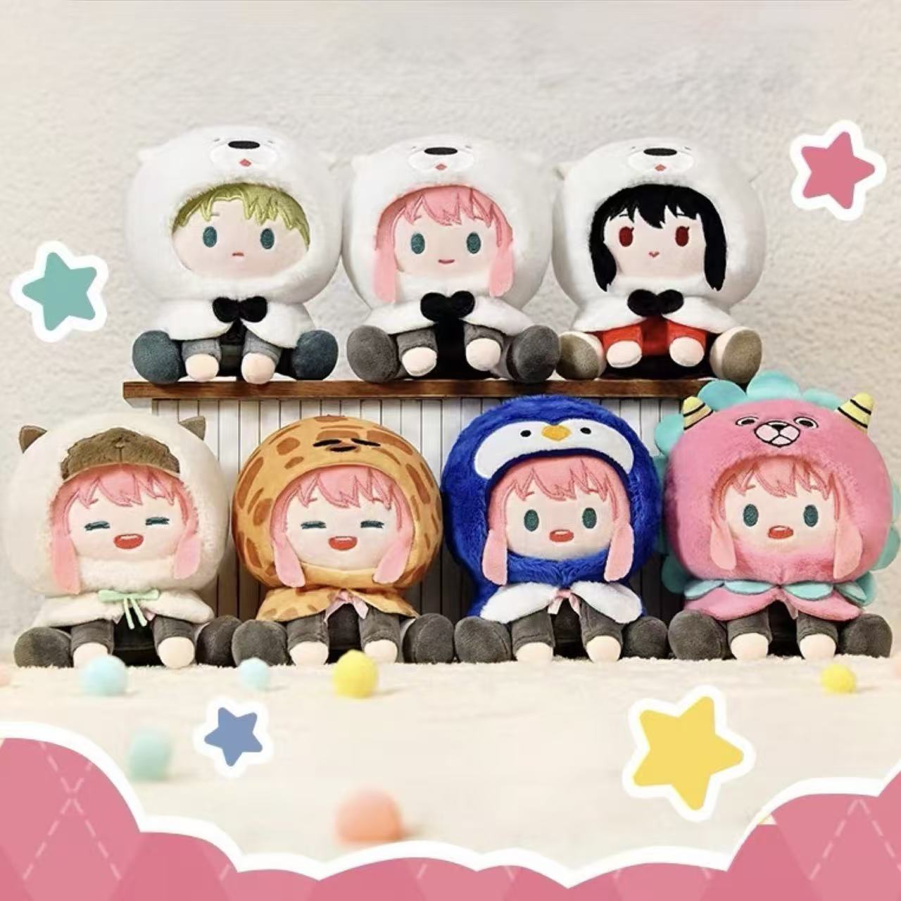 Spy × Family Queue Sitting Series Plush Keychain Blind Box