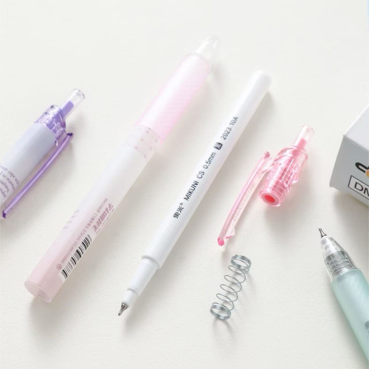 DOMI Subject Series Retractable Gel Pen 0.5mm Black Ink Assorted