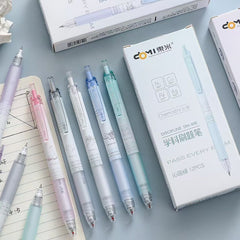 DOMI Subject Series Retractable Gel Pen 0.5mm Black Ink Assorted