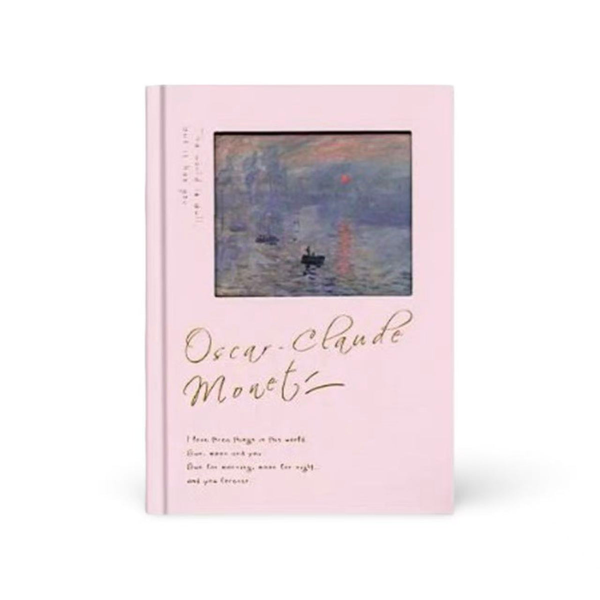 Vintage Oil Painting A5 Ruled Notebook 96 Sheets - Pink