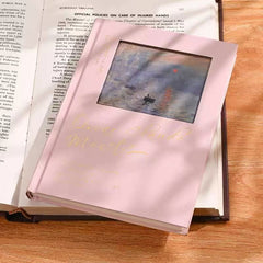 Vintage Oil Painting A5 Ruled Notebook 96 Sheets - Pink