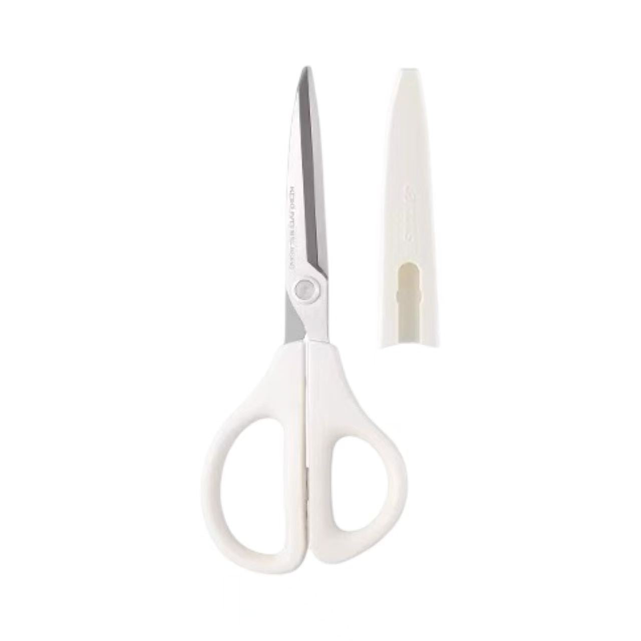 KOKUYO Campus Slim Tip Scissors with Protective Cover – White