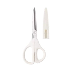 KOKUYO Campus Slim Tip Scissors with Protective Cover – White