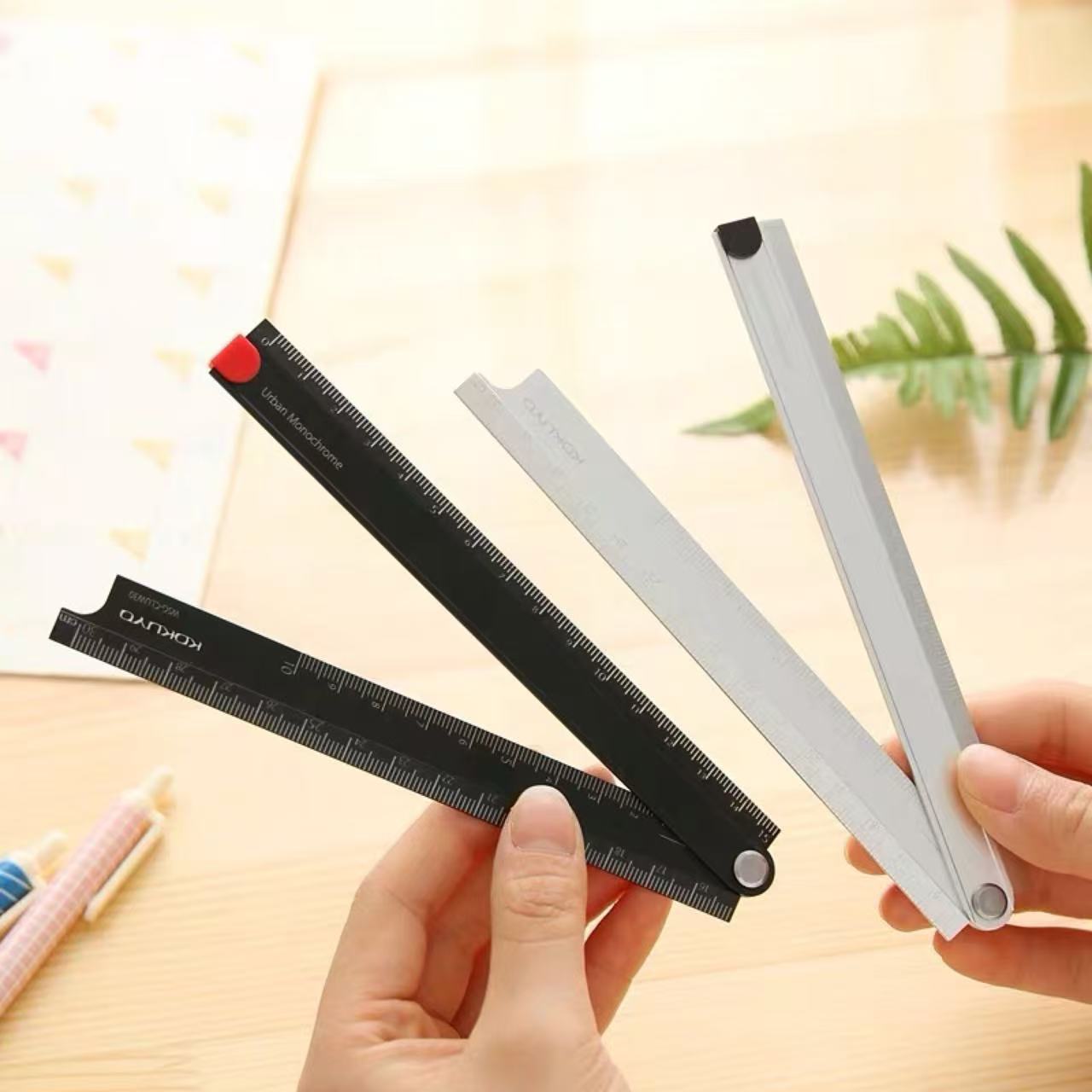 KOKUYO Alumite Foldable Ruler 15–30cm