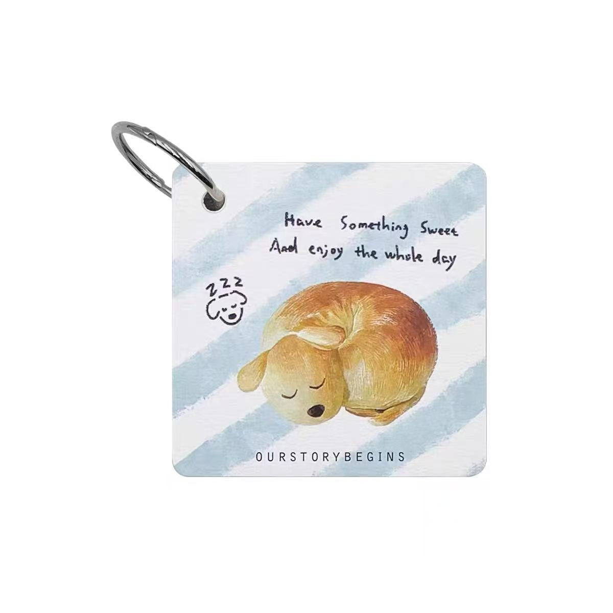 Animal Bakery Keychain Pocket Notebook A8 Blank 60 Sheets