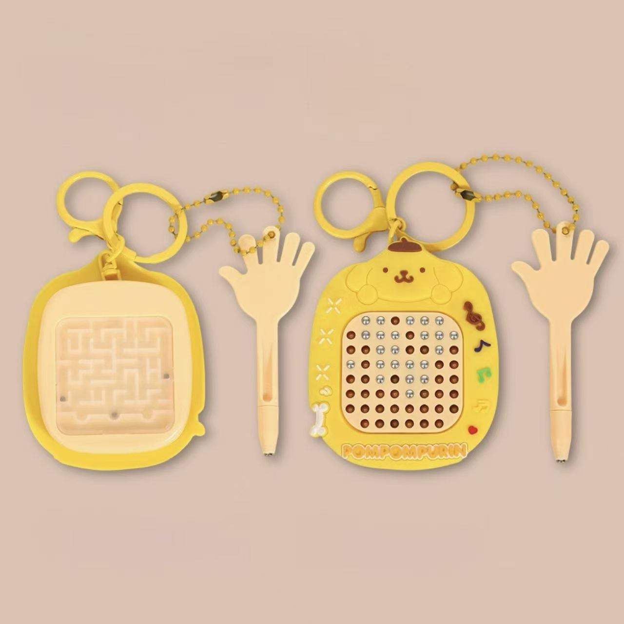 Sanrio Magnetic Drawing Board & Marble Maze Keychain Toy 2-in-1