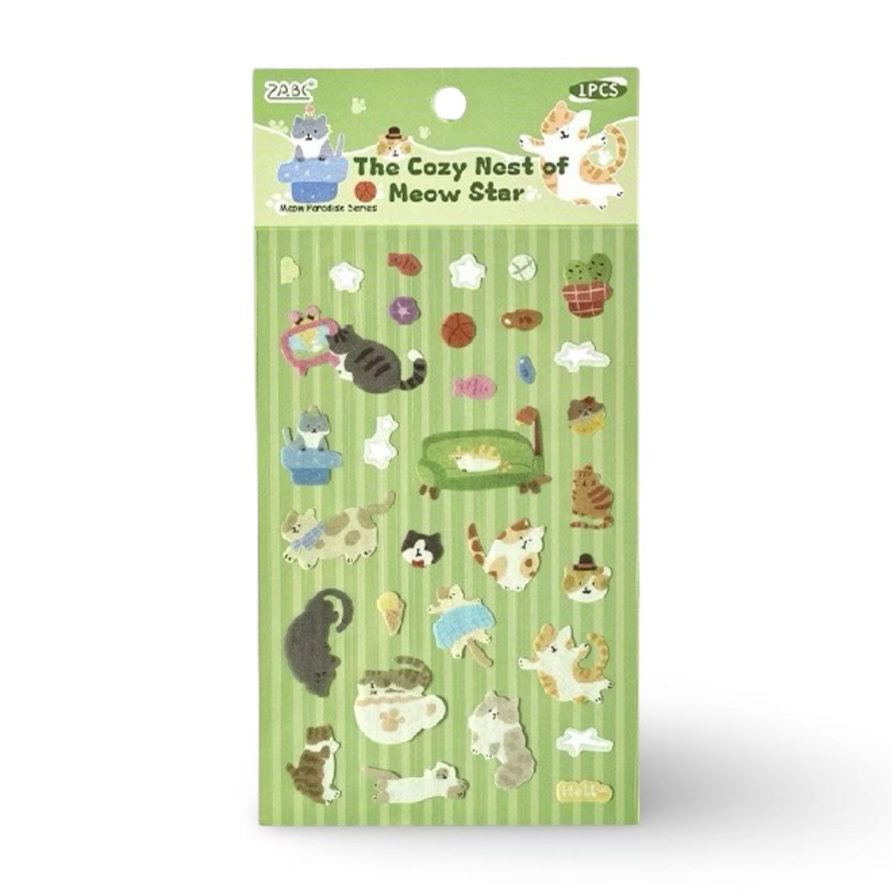 Meow Paradise Series Foil Washi Stickers