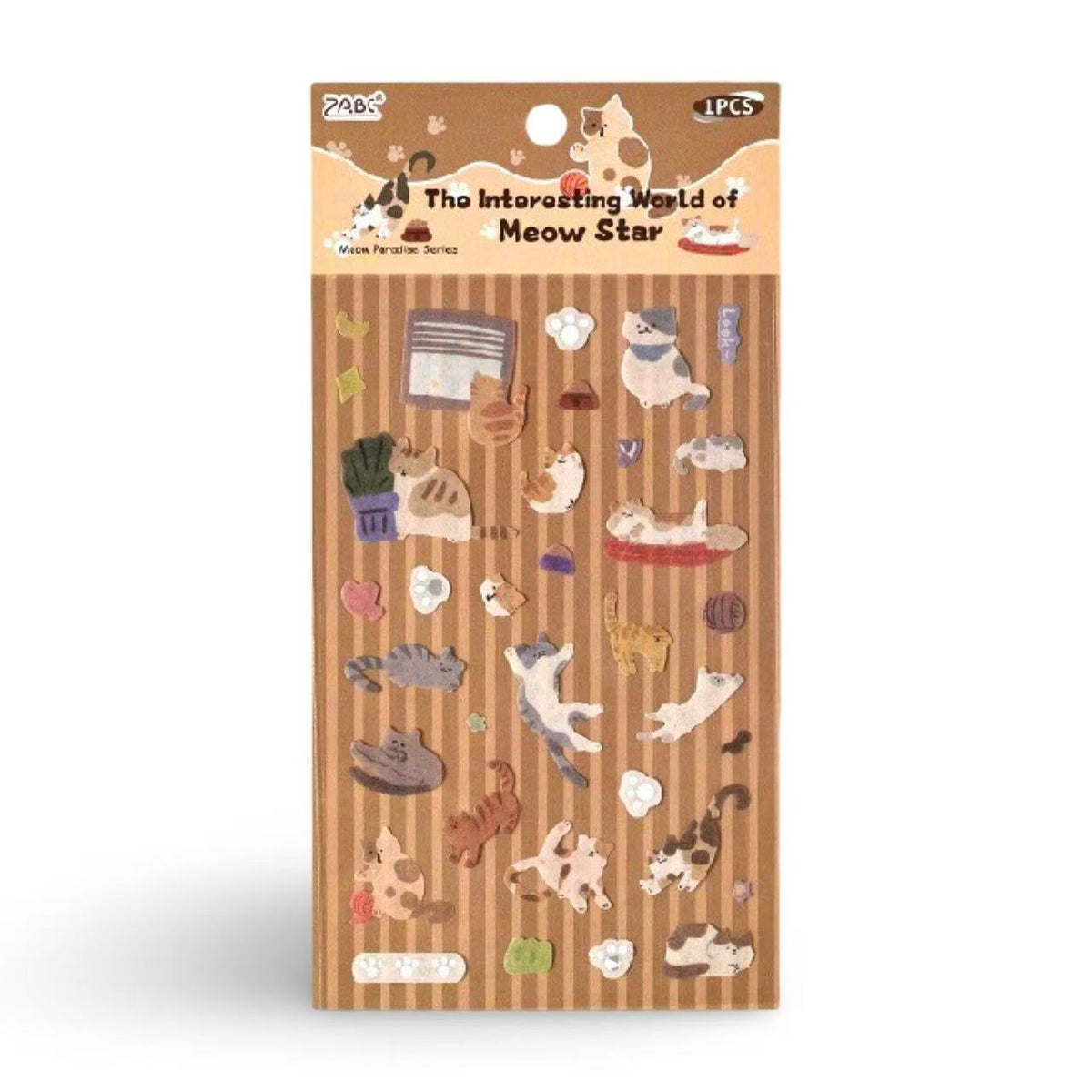 Meow Paradise Series Foil Washi Stickers