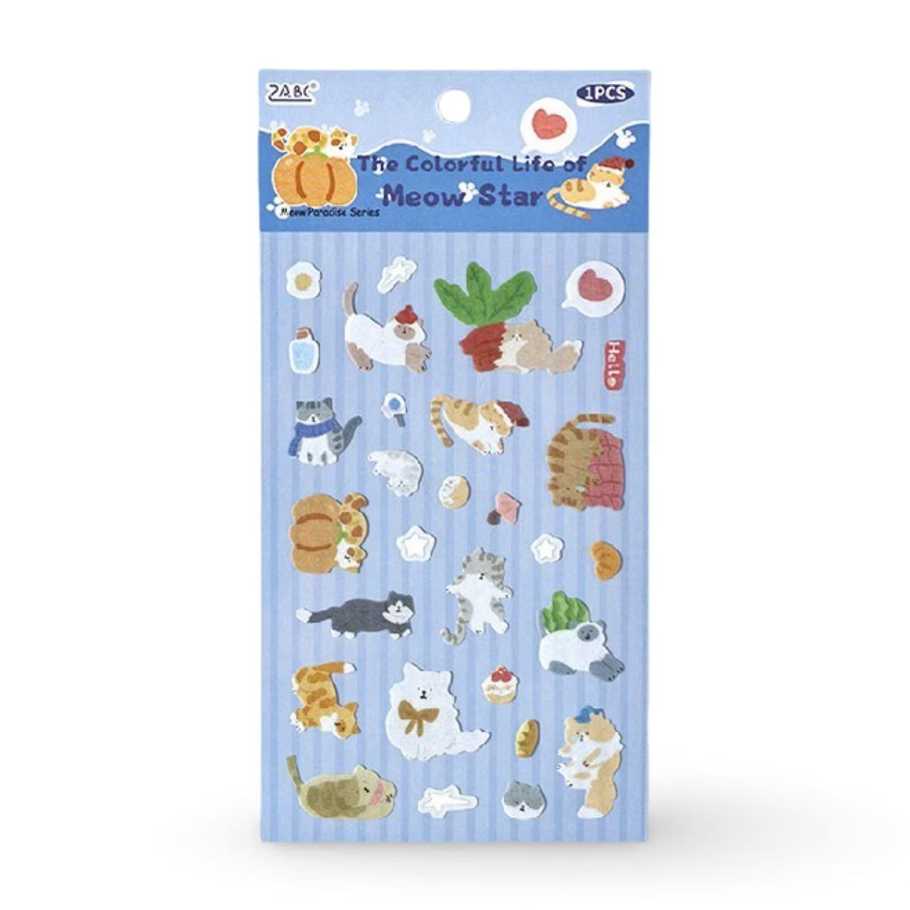 Meow Paradise Series Foil Washi Stickers