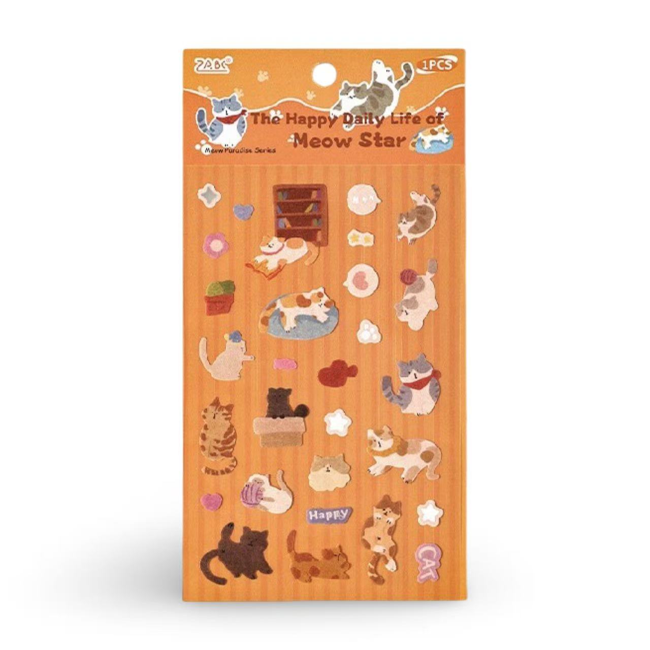 Meow Paradise Series Foil Washi Stickers
