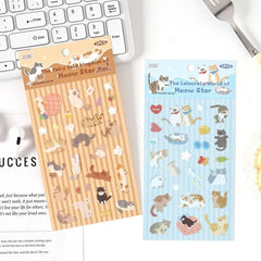 Meow Paradise Series Foil Washi Stickers
