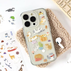Meow Paradise Series Foil Washi Stickers