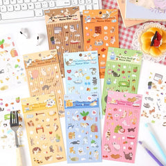 Meow Paradise Series Foil Washi Stickers