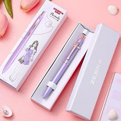 Zebra Limited Edition Pearl Metallic Retractable Gel Pen 0.5mm Black Ink – Lilac Purple