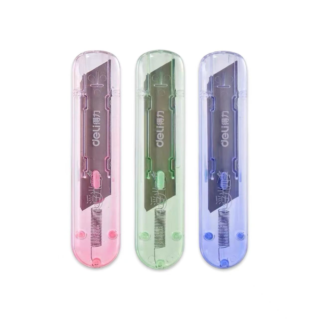 Transparent Auto-Retractable Cutter Assorted