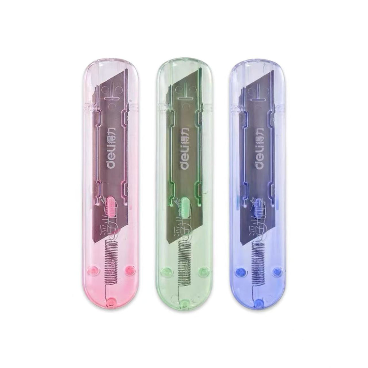 Transparent Auto-Retractable Cutter Assorted