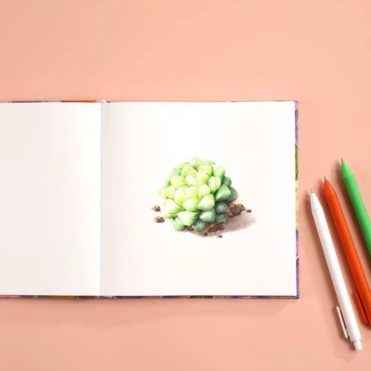 Floral Fabric Hardcover Blank Journal 80 Sheets Assorted